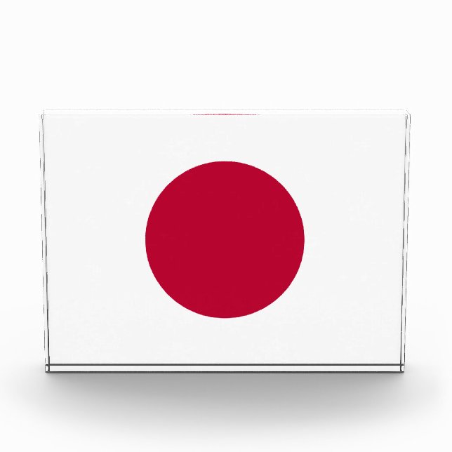 Japanische Flagge: Hinomaru, Nisshōki, rote aufste Fotoblock (Vorderseite)