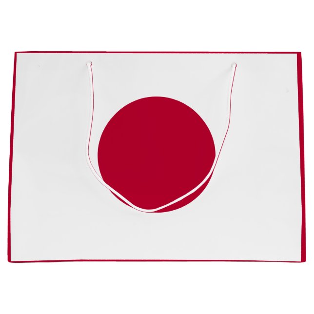 Japanische Flagge: Hinomaru, Nisshōki, rote aufste Große Geschenktüte (Vorderseite)
