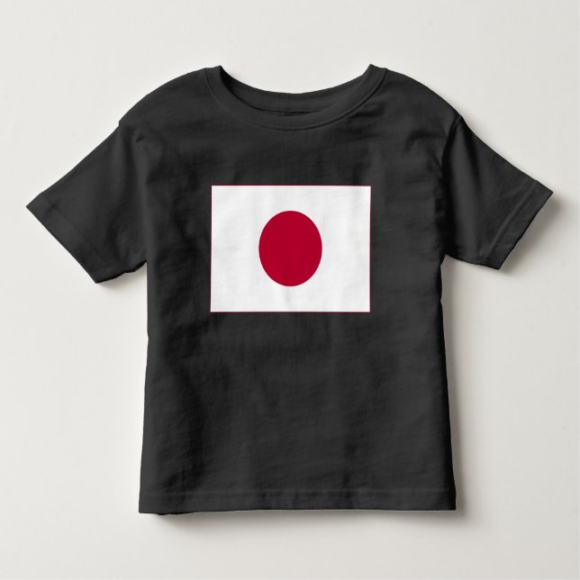 Japanische Flagge: Hinomaru, Nisshōki, rote aufste Kleinkind T-shirt (Vorderseite)