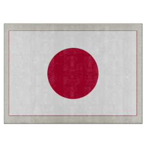 Japanische Flagge: Hinomaru, Nisshōki, rote aufste Schneidebrett
