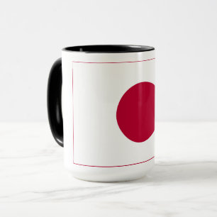Japanische Flagge: Hinomaru, Nisshōki, rote aufste Tasse