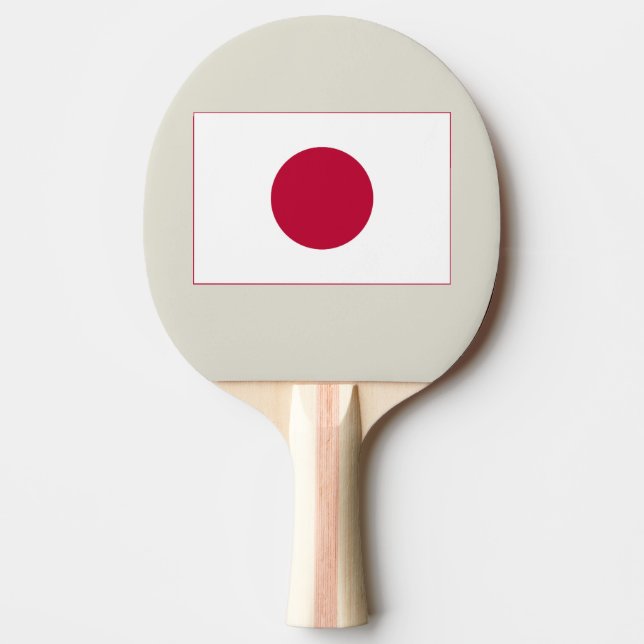 Japanische Flagge: Hinomaru, Nisshōki, rote aufste Tischtennis Schläger (Vorderseite)