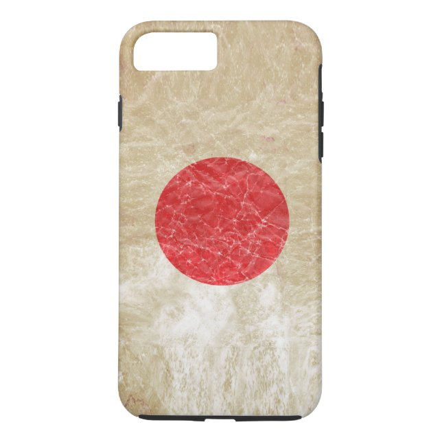 Japanische Flagge in Grunge Case-Mate iPhone Hülle (Rückseite)