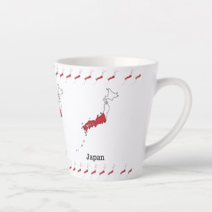 Japanische Flagge innerhalb der Karte Souvenir Des Milchtasse