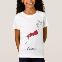 Japanische Flagge innerhalb der Karte Souvenir Des