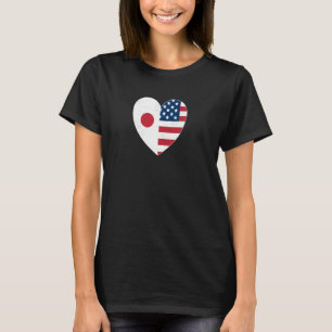 Japanische Flagge Japanischer Amerikaner He Usa Pa T-Shirt
