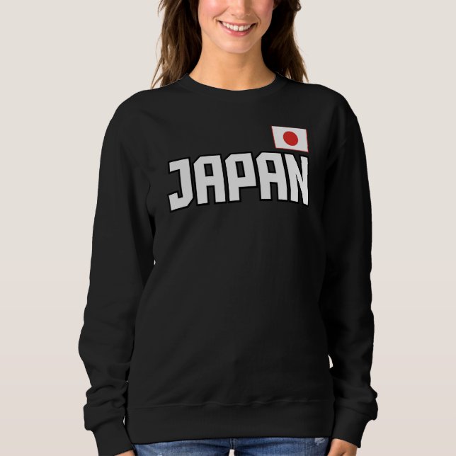 Japanische Flagge Japanisches Land mit sportlichem Sweatshirt (Vorderseite)