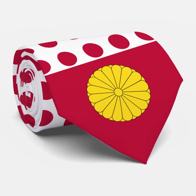 Japanische Flagge & Kaiserliches Siegel, japanisch Krawatte (Gerollt)