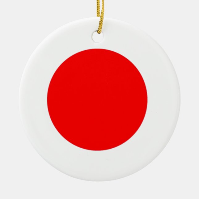 Japanische Flagge Keramikornament (Vorne)