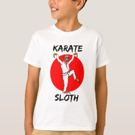 Japanische Flagge mit Karate Sloth T-Shirt