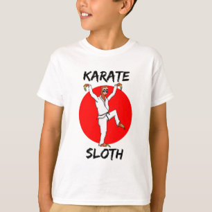 Japanische Flagge mit Karate Sloth T-Shirt