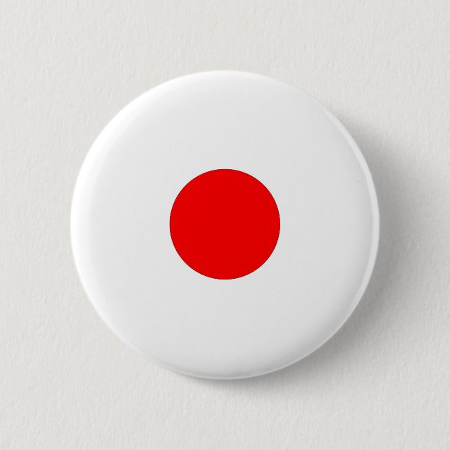 Japanische Flagge mit starkem Grunge Button (Vorderseite)