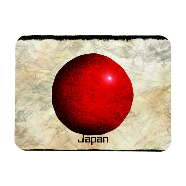 Japanische Flagge Nihon Magnet (Horizontal)