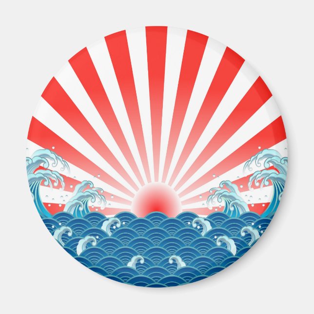 Japanische Flagge - NIPPON Magnet (Vorne)