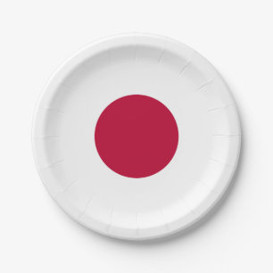 Japanische Flagge Pappteller
