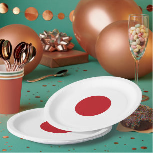 Japanische Flagge Pappteller