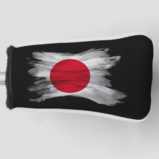 Japanische Flagge Pinselstrich, nationale Flagge Golf Headcover (Vorderseite)