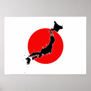 Japanische Flagge Poster