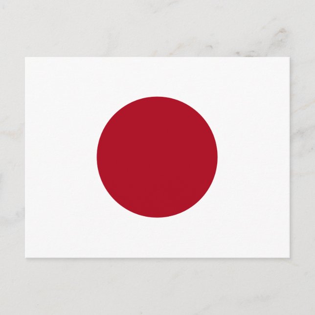 Japanische Flagge Postkarte (Vorderseite)