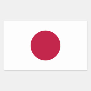 Japanische Flagge Rechteckiger Aufkleber