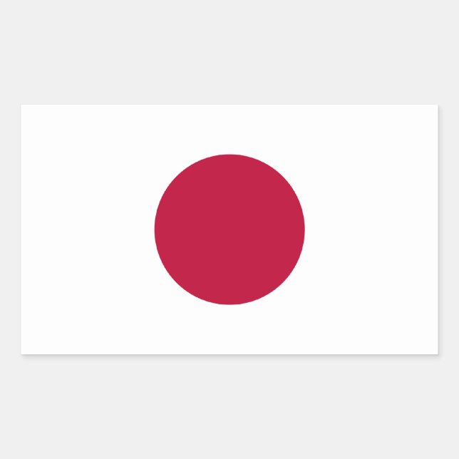 Japanische Flagge Rechteckiger Aufkleber (Vorderseite)