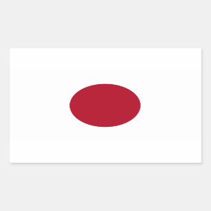 Japanische Flagge Rechteckiger Aufkleber