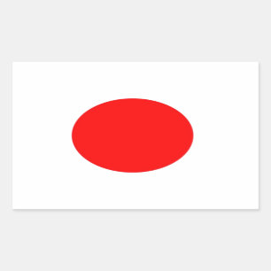 Japanische Flagge Rechteckiger Aufkleber