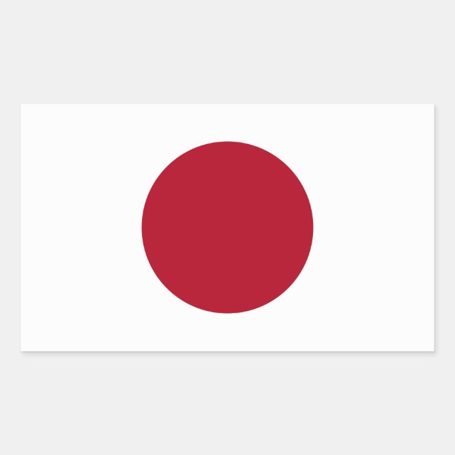 Japanische Flagge Rechteckiger Aufkleber (Vorderseite)