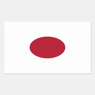 Japanische Flagge Rechteckiger Aufkleber
