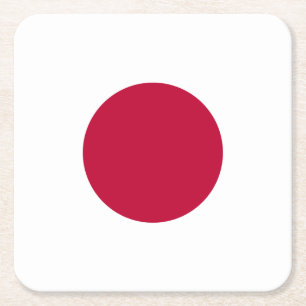 Japanische Flagge Rechteckiger Pappuntersetzer