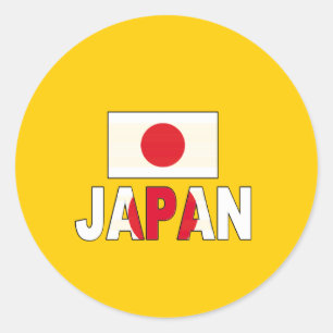 Japanische Flagge Runder Aufkleber