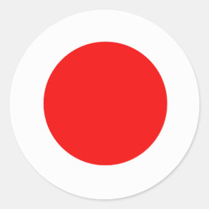 Japanische Flagge Runder Aufkleber