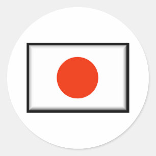 Japanische Flagge Runder Aufkleber
