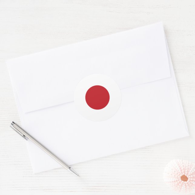 Japanische Flagge Runder Aufkleber (Umschlag)