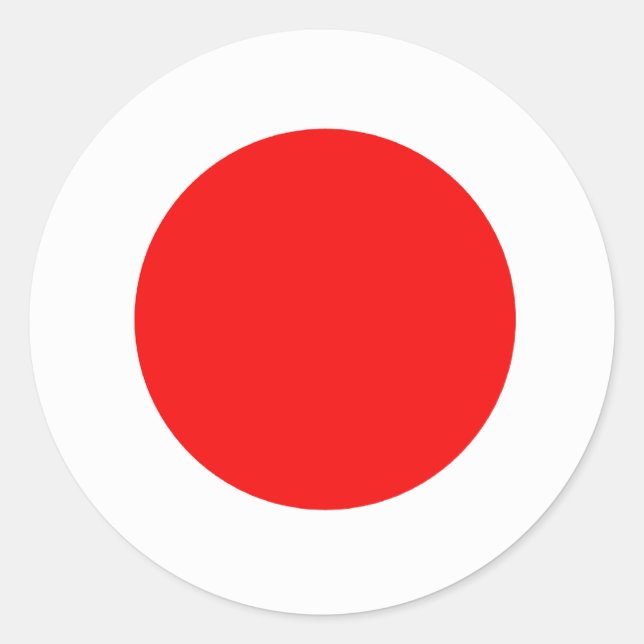 Japanische Flagge Runder Aufkleber (Vorderseite)