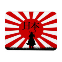 Japanische Flagge & Samurai Warrior Nippon Magnet