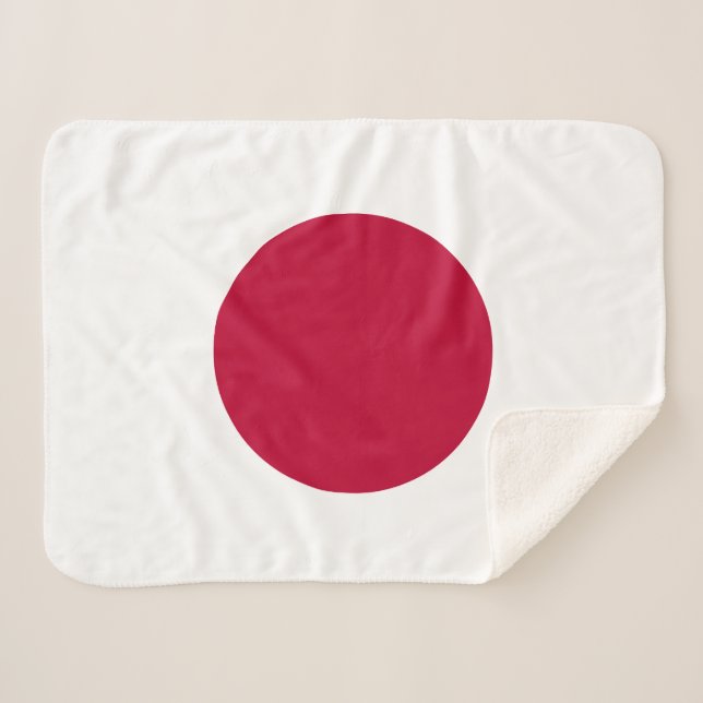 Japanische Flagge Sherpadecke (Vorderseite (Horizontal))