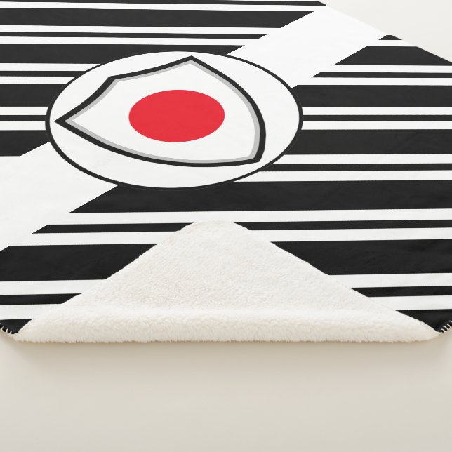 Japanische Flagge Sherpadecke (3/4)
