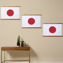 Japanische Flagge Wandteppich Mit Holzrahmen