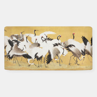 Japanische Flock Cranes Vintag Bird Rich Classic Banner