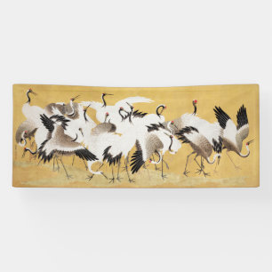Japanische Flock Cranes Vintag Bird Rich Classic Banner