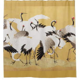 Japanische Flock Cranes Vintag Bird Rich Classic Duschvorhang