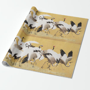 Japanische Flock Cranes Vintag Bird Rich Classic Geschenkpapier