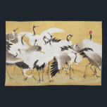 Japanische Flock Cranes Vintag Bird Rich Classic Geschirrtuch<br><div class="desc">Dieses Bild basiert auf der japanischen Kranherde (18. Jahrhundert) Vintage Malerei von Ishida Yutei. Originelles Public Domain Image vom Minneapolis Institut für Kunst.</div>