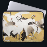 Japanische Flock Cranes Vintag Bird Rich Classic Laptopschutzhülle<br><div class="desc">Dieses Bild basiert auf der japanischen Kranherde (18. Jahrhundert) Vintage Malerei von Ishida Yutei. Originelles Public Domain Image vom Minneapolis Institut für Kunst.</div>