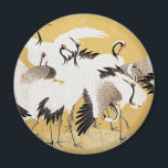 Japanische Flock Cranes Vintag Bird Rich Classic Magnet<br><div class="desc">Dieses Bild basiert auf der japanischen Kranherde (18. Jahrhundert) Vintage Malerei von Ishida Yutei. Originelles Public Domain Image vom Minneapolis Institut für Kunst.</div>
