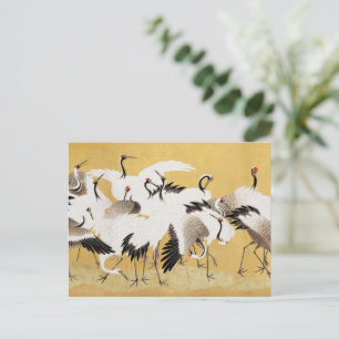 Japanische Flock Cranes Vintag Bird Rich Classic Postkarte