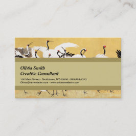 Japanische Flock Cranes Vintag Bird Rich Classic Visitenkarte