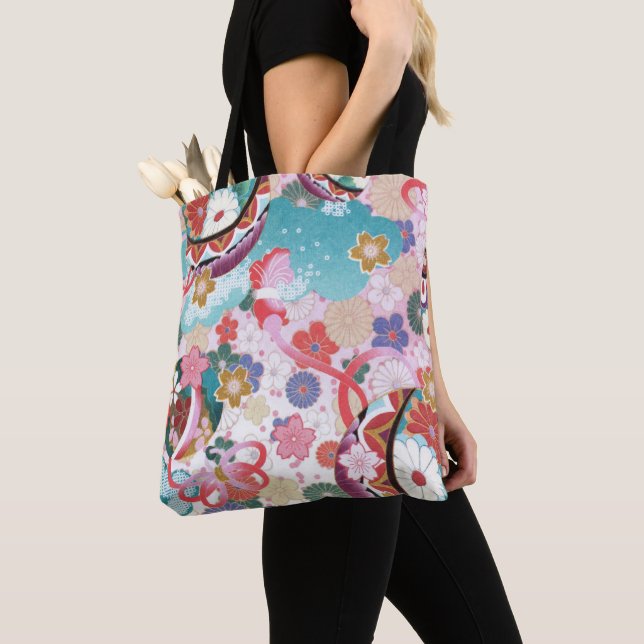 Japanische Floral Muster Tote Tasche (Von Nahem)