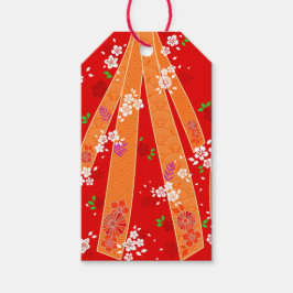 Japanische florale Kimono Muster Spring Geschenkanhänger